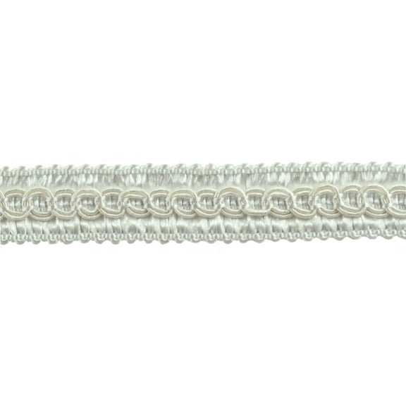 1/2" (1cm) Basic solid Collection Scroll Gimp Braid Trim # 0050SG,, Pure White #A1 (Bright White) Sold By The Yard (36"/3 ft/0.9m)