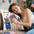 thumbnail image 1 of Xihbxyly Fundas de Cojín para El 4 de Julio, Decoración con Bandera Patriótica, Lino Moderno, Diseño Multicolor, Ideal para Sofá, Dormitorio, Elegante Cremallera Oculta, Colores Vibrantes, Ideal para, 1 of 7