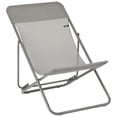 thumbnail image 1 of Lafuma Maxi Transat Colorblock Foldable Reclining Deck Chair, Gray (2 Pack), 1 of 7