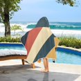 thumbnail image 3 of Yayeee Kids Hooded Towels Toddler Soft Absorbent Beach Bathing Wrap 50" x 23.5", Beige Stripes, 3 of 5