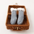 thumbnail image 4 of SUNSIOM Infant Baby Lamb Floor Socks Solid Color/Contrast Color Baby Winter Warm Thick Knit Crew Socks, 4 of 4