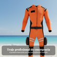 thumbnail image 4 of Abbraccia Traje de emergencia profesional, traje húmedo de una sola pieza, térmico, equipo de rescate subacuático, naranja, 4 of 6