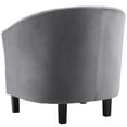 thumbnail image 6 of Tufted Armchair and Loveseat Sofa Set, Velvet, Grey Gray, Modern Contemporary Urban Design, Living Lounge Room Hotel Lobby Hospitality, 6 of 6