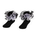 thumbnail image 2 of Ruffle Socks for Girls,Big Ruffle Ankle Socks Baby Kids Cotton Double Lace Turn Sock for Girls Cute Socks for Dance Daily, 2 of 4