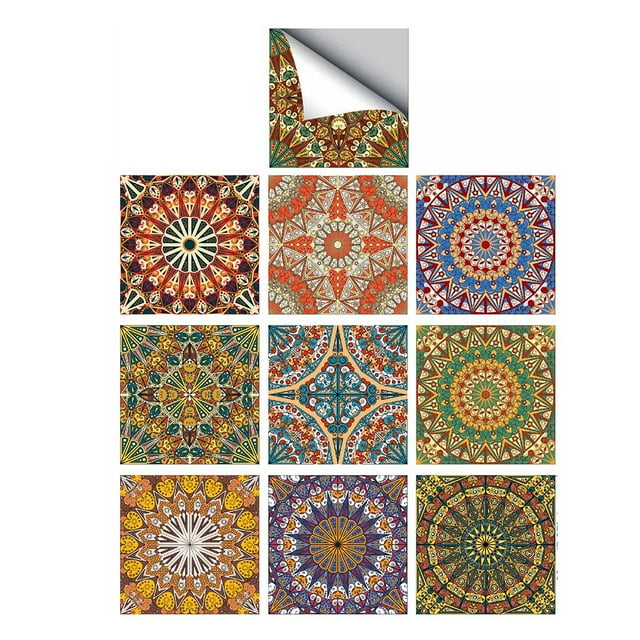 Vinilo adhesivo para puerta de nevera, autoadhesivo, mural, papel de pared para un Sunnimix Azulejos de vinilo adhesivos de mosaico