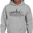 thumbnail image 2 of Skyline Argentina Hoodie Sweatshirt Unisex Medium Grey, 2 of 5