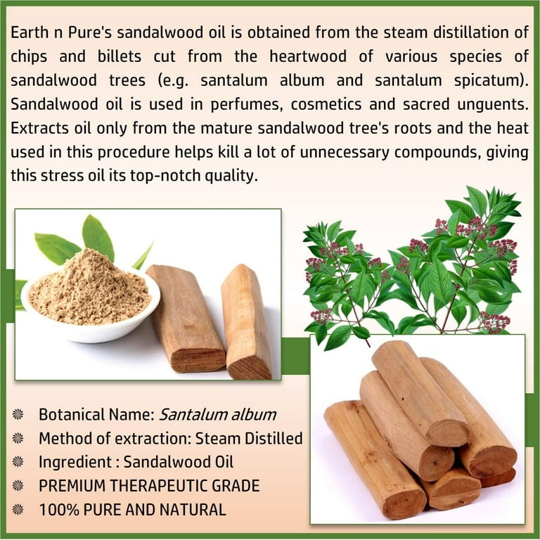duo-nattern 100% Pure Sandalwood&Vetiver Essential Oil Set for Diffuser,  Aromatherapy Sandalwood Essential Oil for