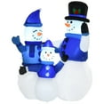 thumbnail image 1 of HOMCOM 4 Pi Grand Gonflable de Noël à DEL Éclairé Snowmen Décor des Fêtes, 1 of 10