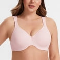 thumbnail image 5 of MELENECA Women's Minimizer Seamless Unlined Comfortable Plus Size Underwire Bra Soft Pink 34G, 5 of 6
