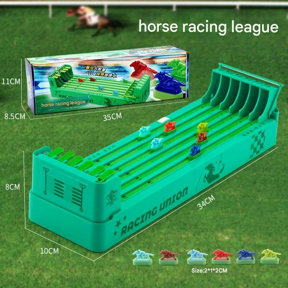 Blue Horse Racing Desktop Game Interactive Family Toy for Kids 25cm x 22cm Christmas Racing League