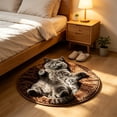 thumbnail image 4 of 3D Cute Cat Round Floor Mat, Funny Animal Print Non Slip Rug for Bedroom Entrance Home Decor, 4 of 6