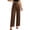 Brown, variant on Women's High Waist Straight Leg Dress Pants Office Work Business Relaxed Fit Commuter Casual Trousers