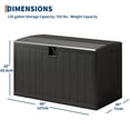 thumbnail image 2 of TROPOW 130 Gal Resin Deck Box, Waterproof Lockable Outdoor Storage Box, Versatile Outside Container for Package Parcels, Patio Furniture Cushions, Garden Tools & Pool Accessories, 2 of 9