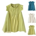 thumbnail image 4 of Moocorvic Toddler Girl Dress Boho Lace Sleeveless Loose Casual Girl Clothes 8-9 Years,Blue, 4 of 4