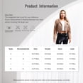 thumbnail image 7 of dPois Women's Fringe Faux Suede Leather Jackets Fashion Cowgirl Tassel Motorcycle Cropped Coats White S, 7 of 7