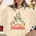 thumbnail image 6 of Christmas Trees Sweatshirt for Women Merry and Bright Christmas Shirts Xmas Holiday Party Long Sleeve Pullover Tops, 6 of 7