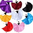 thumbnail image 4 of BH-JJSMGS Women Long Skirts Dancer Solid Color Dance Satin Skirt Dance Performance Costumes, 4 of 4