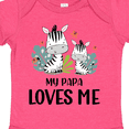 thumbnail image 4 of Inktastic Zebra My Papa Loves Me Boys or Girls Baby Bodysuit, 4 of 5