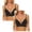Black 2PCS, variant on 2PCS Bras for Women Pack V Low Cut Large Open Back U Shaped Seamless Underwear Small Chest Gathered Sagging Bra without Steel Ring Size 34