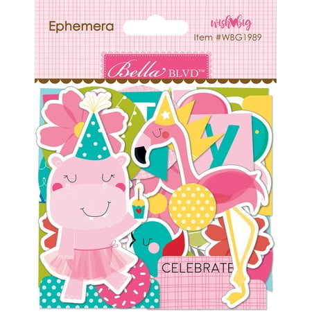 Big Stock - Bella Blvd Wish Big Girl Cardstock Die-Cuts-Ephemera, Shapes, Tabs & Words