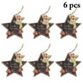 thumbnail image 1 of 6PCS Christmas Hanging Ornament Retro Wood Cartoon Sign Christmas Tree Ornament, 1 of 9