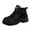 Black, variant on Women's Chunky Winter Combat Boots Fashion Casual Lace up Fleece Lining Non Slip Walking Snow Ankle Booties Beige Size 6
