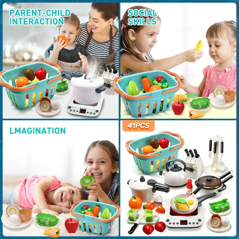 ENPEI 40 Pcs. Stainless Steel Kitchen Toys Play Set Kids Mini