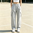 thumbnail image 3 of ClodeEU Women Elastic Waist Drawstring Sweatpant with Pocket ,Casual Loose Sport Pants ,Women's Plus XL, 3 of 8