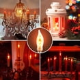 thumbnail image 5 of 12 Packs Flicker Flame Light Bulb for Hallowwen Christmas Decorative 3 Watt, 120V, E12 Flame Candelabra Light Bulbs, 5 of 7
