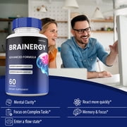 Brainergy Capsules, Advanced Maximum Strength Pills All Natural Cognitive Supplement, Brain ergy for Men and Women (2 Pack)