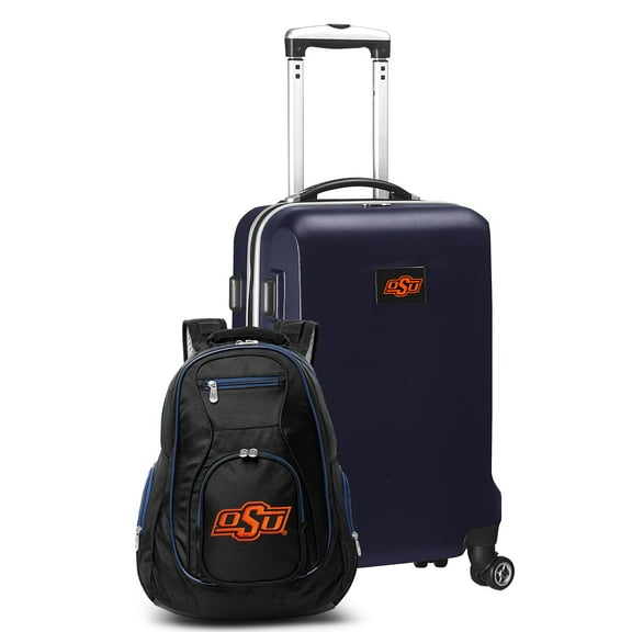 Oklahoma State Cowboys Deluxe 2-Piece Backpack and Carry-On Set - Navy