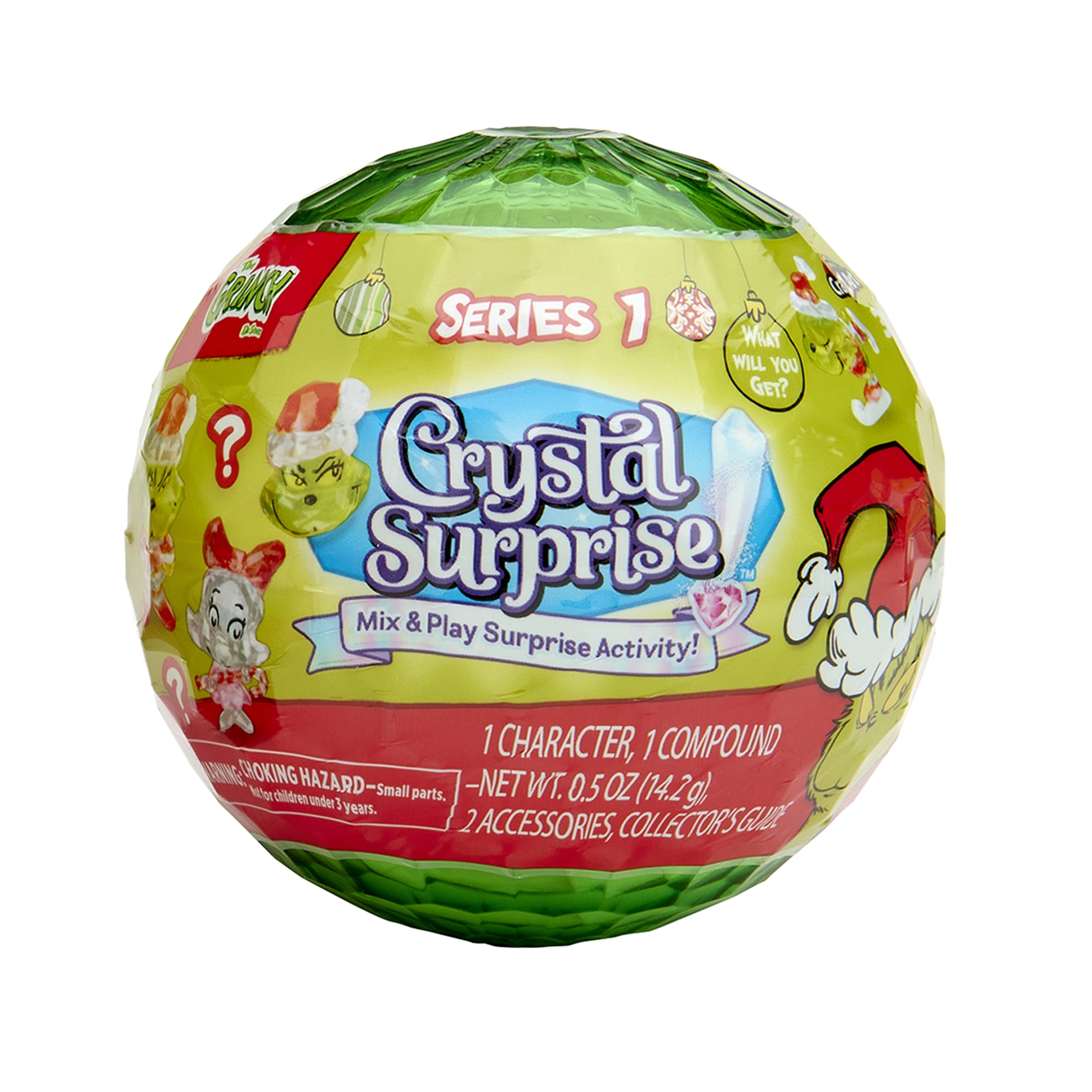 Dr. Seuss Grinch Crystal Surprise Ball - Collectible Novelty Toy for Kids