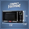 thumbnail image 5 of Nostalgia - Horno de microondas compacto retro de 0.7 Cu. 700 vatios con visualización digital LED, cerradura para niños, interior fácil de limpiar, color negro, 5 of 5