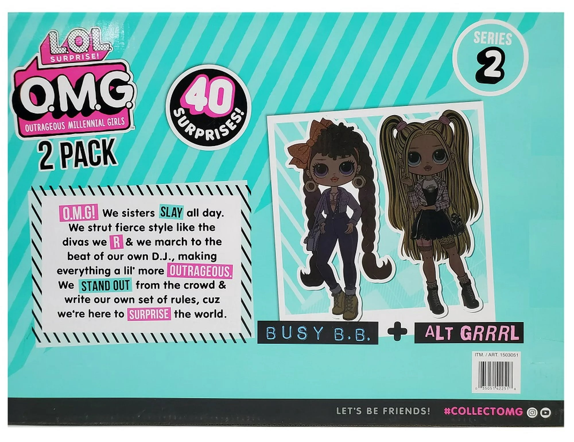 LOL Surprise OMG Series 2 Busy B.B. & Alt Grrrl Fashion Doll 2-Pack