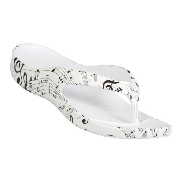 Women's Dawgs Flip Flops Musical Notes Size 10