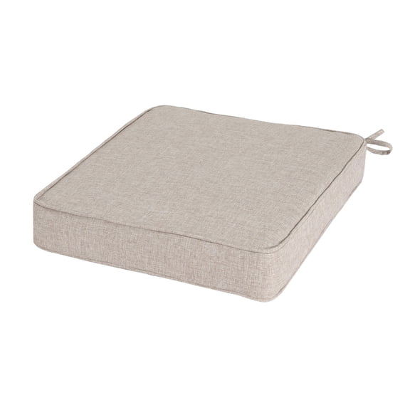 HONEY HOME Square Corner Seat Cushions, 19" x 19" x 3", Indoor Outdoor Water Repellent Universal Chair Pads with Ties for Patio Furniture, Garden Dining Chairs