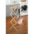 thumbnail image 6 of Whitmor Wood Clothes Drying Rack, Brown and White, 6 of 6