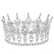 thumbnail image 4 of Tiara barroca de diamantes de imitación, corona para bodas y fiestas nupciales Plata, 4 of 9