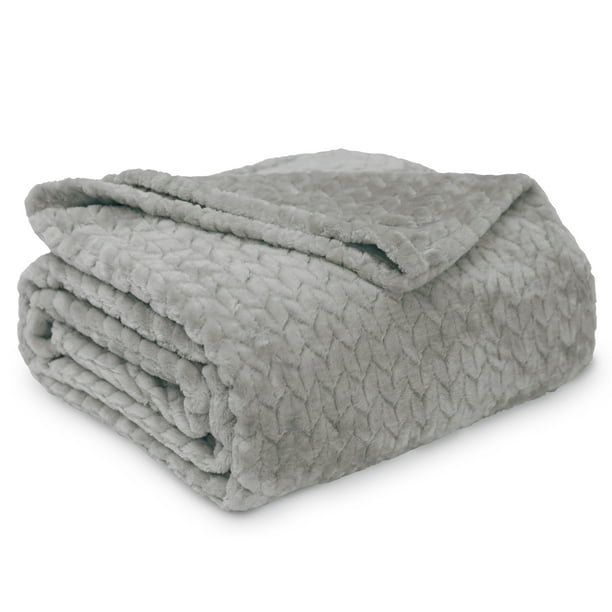 Better Homes Gardens Oversized Velvet Plush Throw Blanket 50 X 70 Gray Herringbone Walmart Com Walmart Com