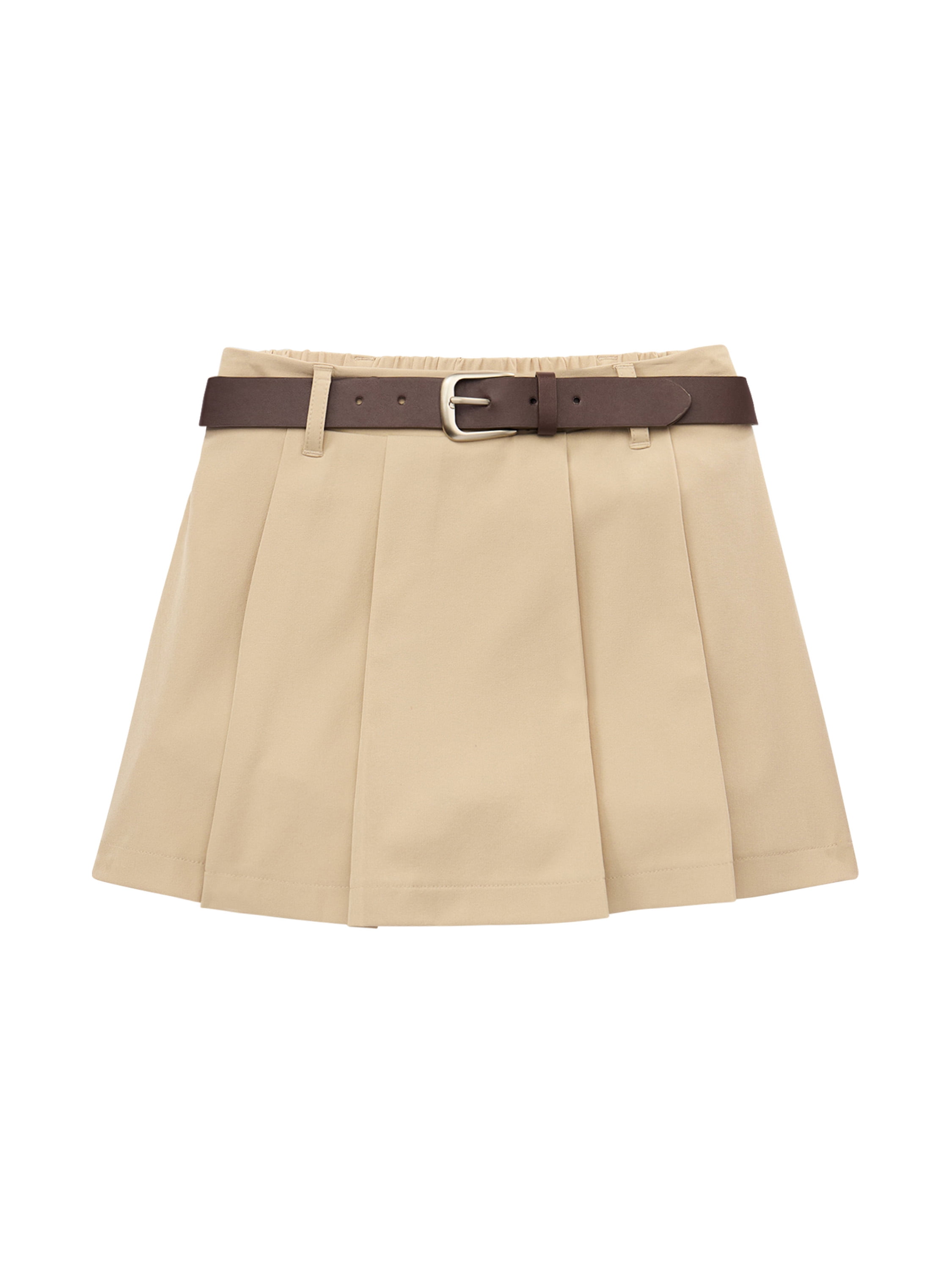 Weekend Academy Girls Pleated Mini Skirt with Removable Belt