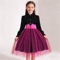thumbnail image 2 of Floleo Robe à Col pour Enfants Couleur Unie Manches Bouffantes en Maille avec Boutons devant Manches Longues Confort Décontracté Usage Quotidien Robe de Mode pour Enfants (Rose Vif, 9-10 Ans), 2 of 8