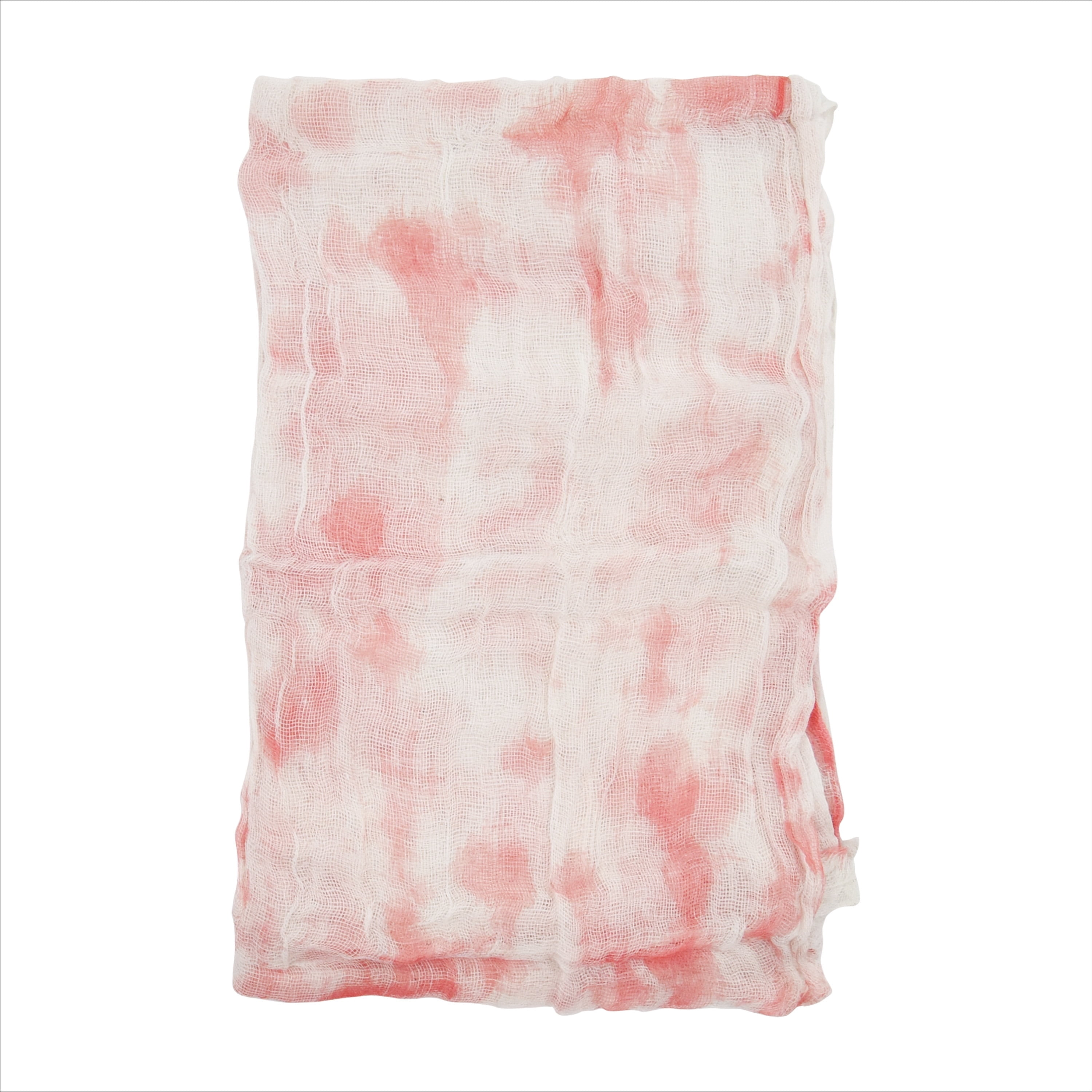 Bloody Creepy Gauze Fabric, White and Red, 65" x 84", Halloween by Way To Celebrate
