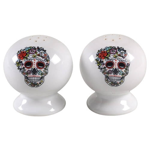 Open Box Fiesta Salt & Pepper Set - Skull & Vine - Sugar