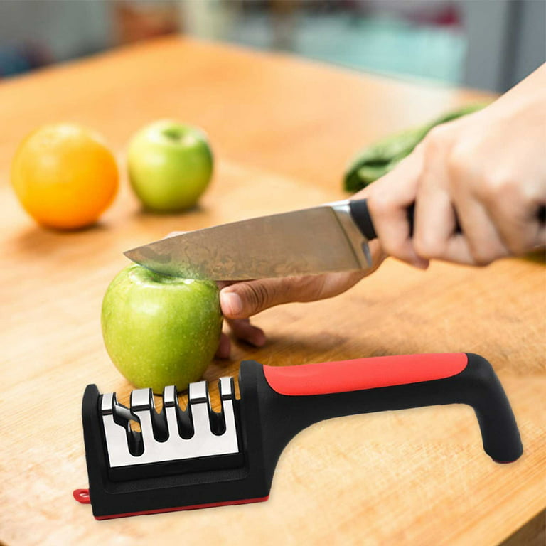 1pc 4 In 1 Stainless Steel Knife Sharpener, Suitable For Various Sizes Of Kitchen  Knives Such As Chef's Knife, Fruit Knife And Scissors