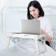 thumbnail image 2 of Adjustable Laptop Stand Portable Laptop Desk Ergonomic Table Stand with Cooling Fans Mouse Pad LED Light TV USB Port Bed Lap Tray Standing Desk Laptop Holder Desk for Office Bed Sofa White, 2 of 16