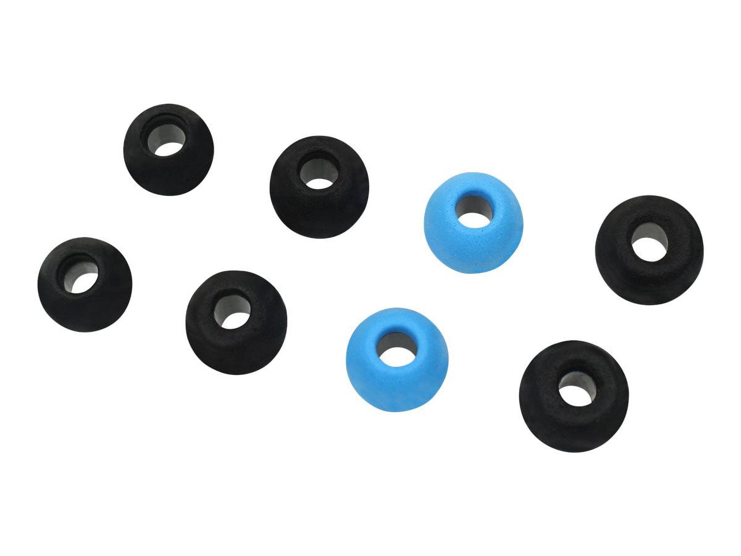 JLab Cloud Foam Mnemonic Universal Earbud Tips, Black/Blue