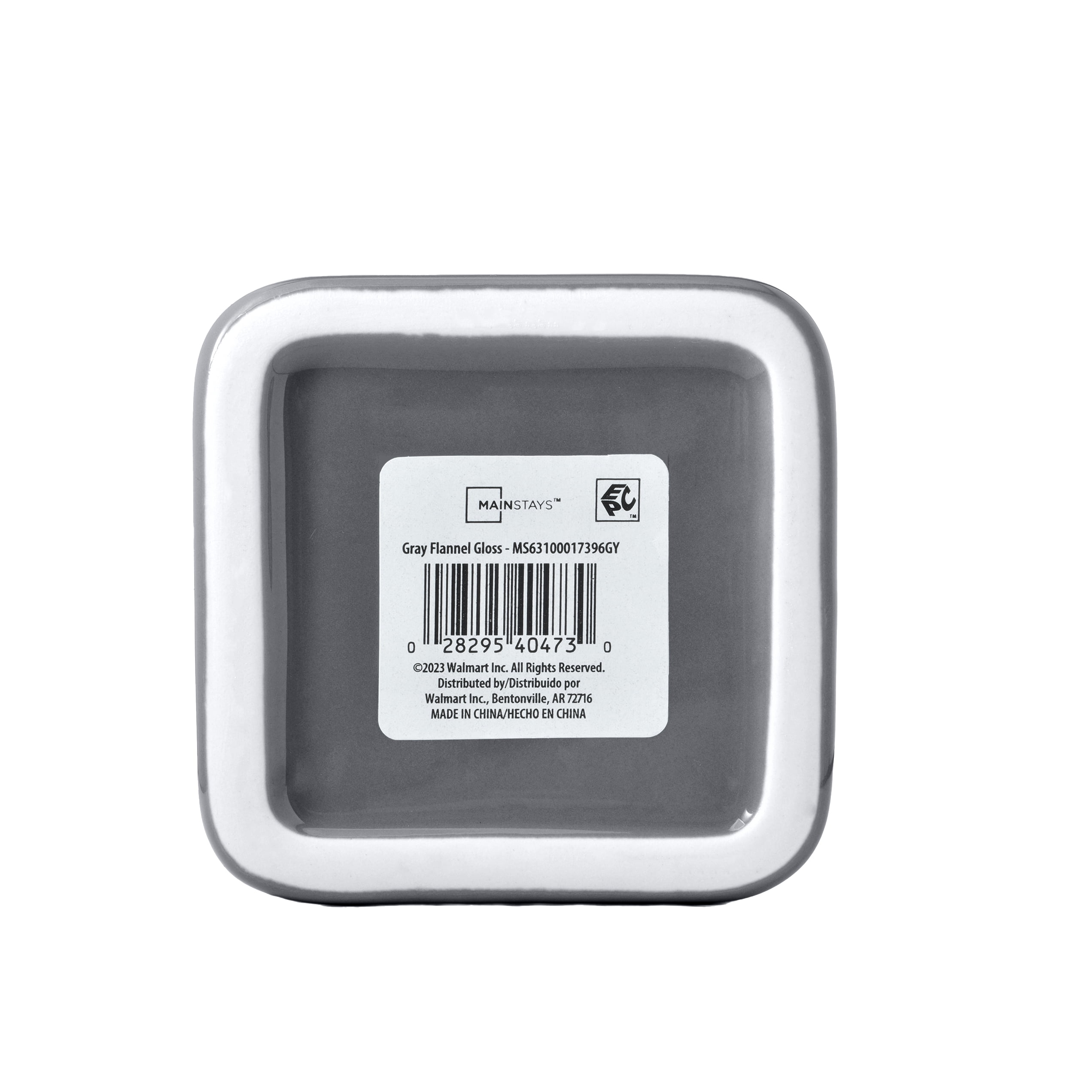 Mainstays Liquid Soap Pump with Sponge Caddy, Gray Ceramic, Single, Well Suited to Kitchen Organization and Accessibility