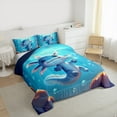 thumbnail image 4 of Feelyou 3D Axolotl Animal Bedding Comforter Set for Kids, Dreamy Marine Sealife Twin Comforter Sets, Ocean Animal Theme Reversible Bedding Set, Microfiber Bedroom Decor, 2 Pieces, 4 of 9