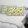 thumbnail image 3 of Summer Lemons Pillow Covers, Linen Long Throw Pillow Case, Farmhouse Fruits Sage Green Buffalo Plaid Holiday Pillow Protector Decorative Cushion Cover for Living Room/Bedroom 20" x 30", 3 of 8
