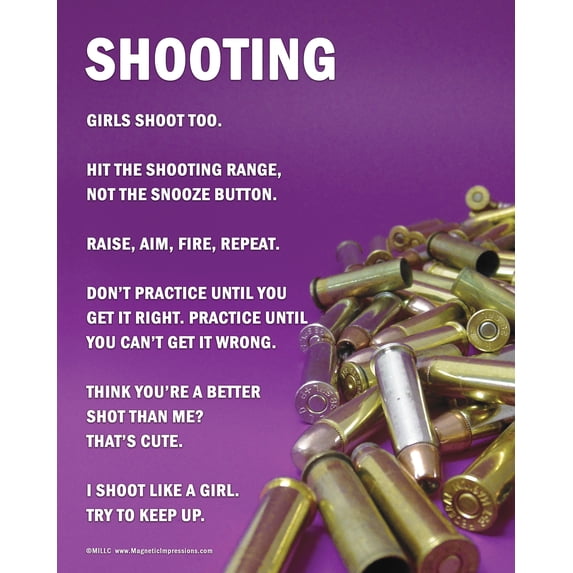 Unframed Shooting Girls Shoot Too 8" x 10" Sport Poster Print